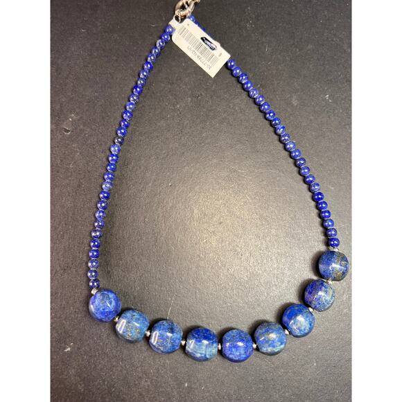 NEW lapis and sterling silver 18 inch necklace - Picture 1 of 15